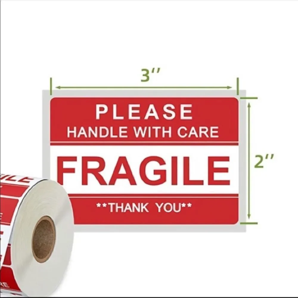 50 FRAGILE Stickers
